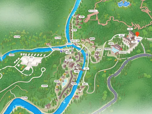 熊口管理区结合景区手绘地图智慧导览和720全景技术，可以让景区更加“动”起来，为游客提供更加身临其境的导览体验。